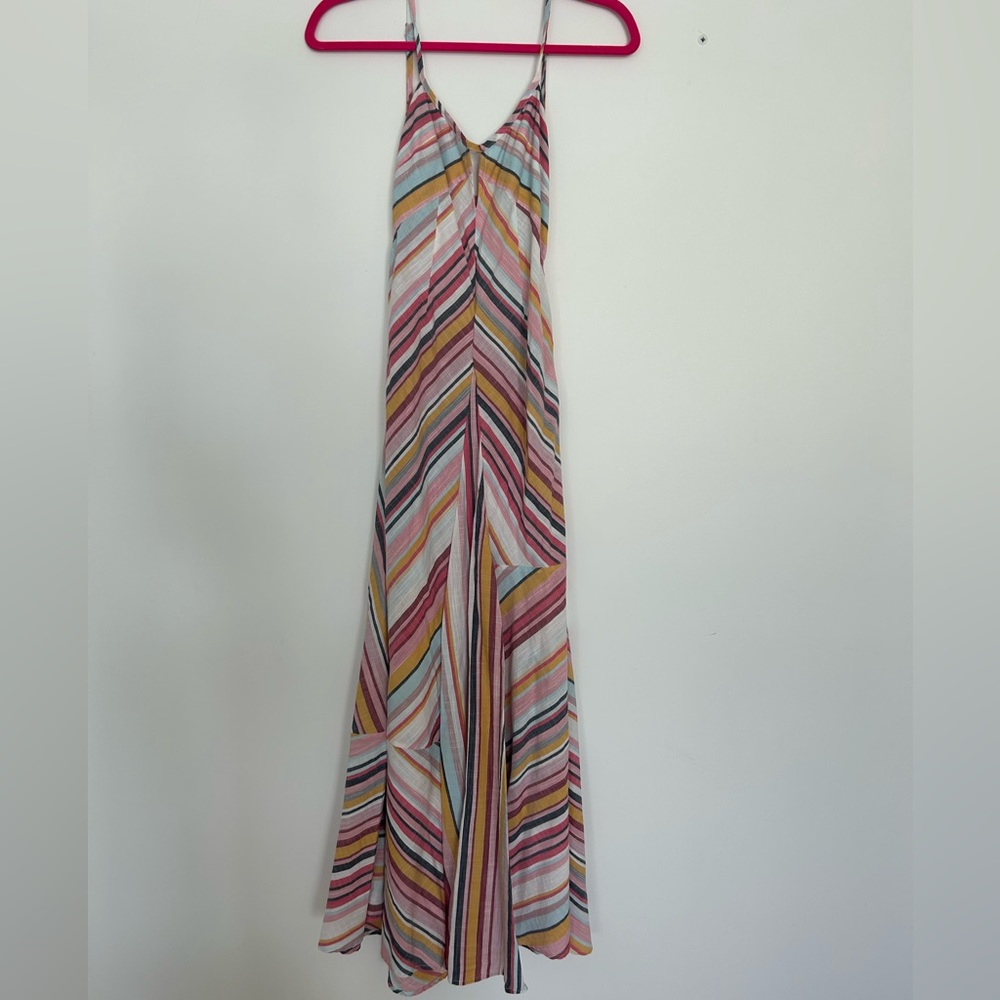 Anthropologie Multicolor Striped Maxi Dress
